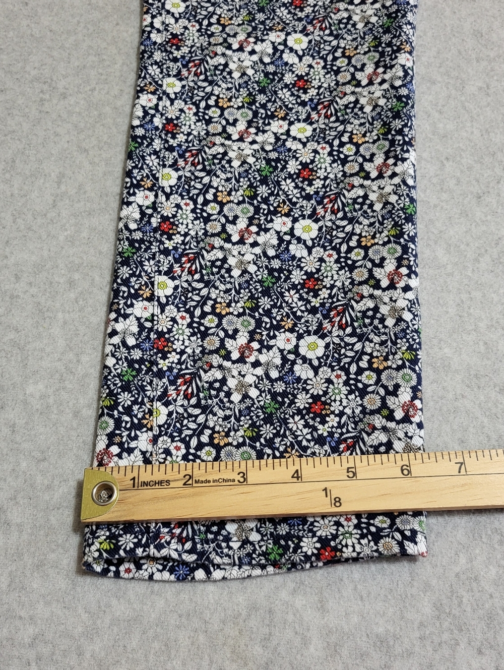 J. Crew Floral Ankle Jeans - Black, White & Red - Picture 15 of 15